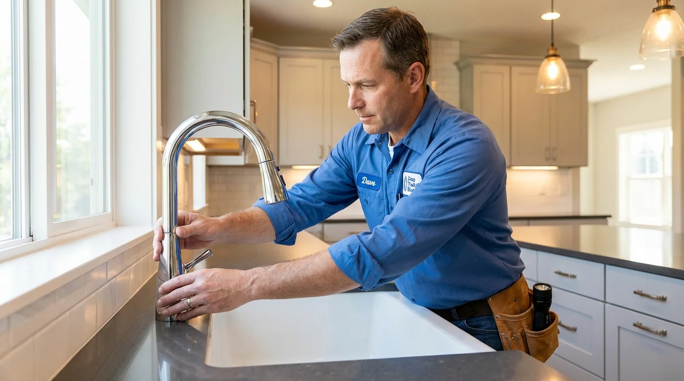 Kitchen faucet installation by Johns Plumbing LLC in Splendora
