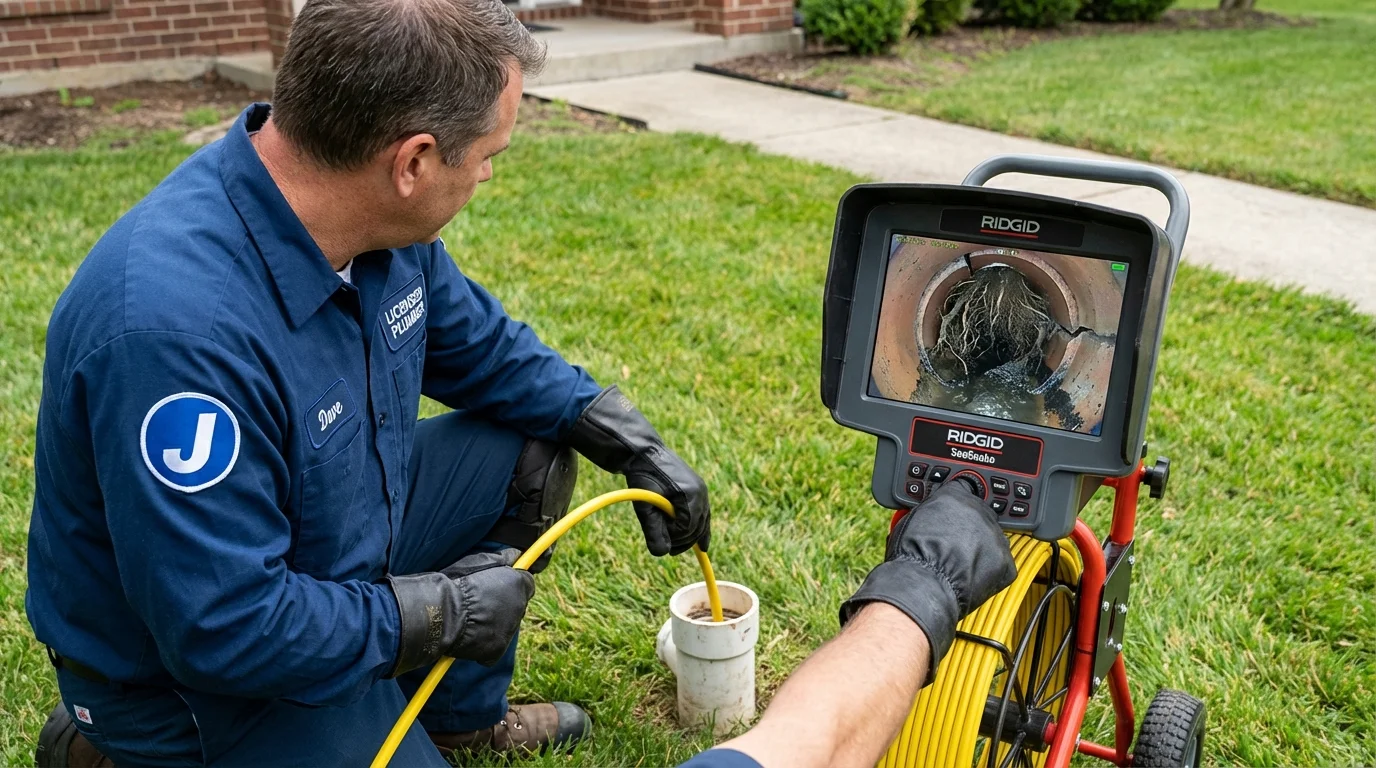 Sewer camera inspection being performed by Johns Plumbing LLC in Splendora